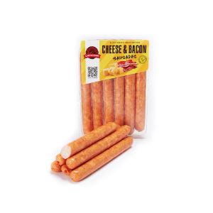 Сосиски з сиром та шинкою